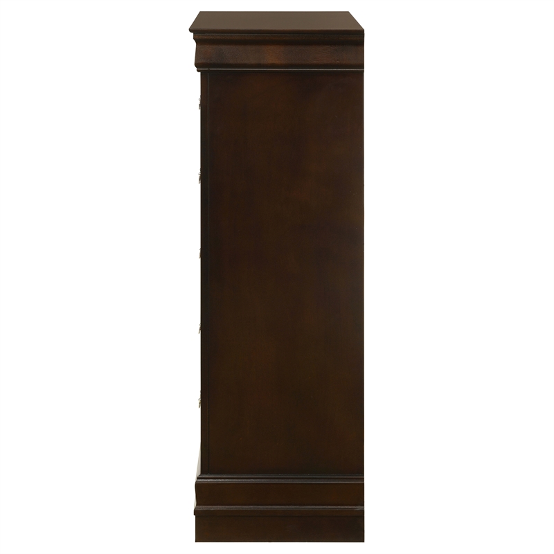 Coaster Louis Philippe 5-drawer Traditional Wood Bedroom Chest in Cappuccino