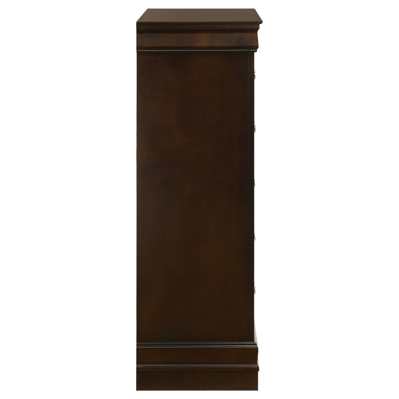 Coaster Louis Philippe 5-drawer Traditional Wood Bedroom Chest in Cappuccino