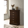 Coaster Louis Philippe 5-drawer Traditional Wood Bedroom Chest in Cappuccino
