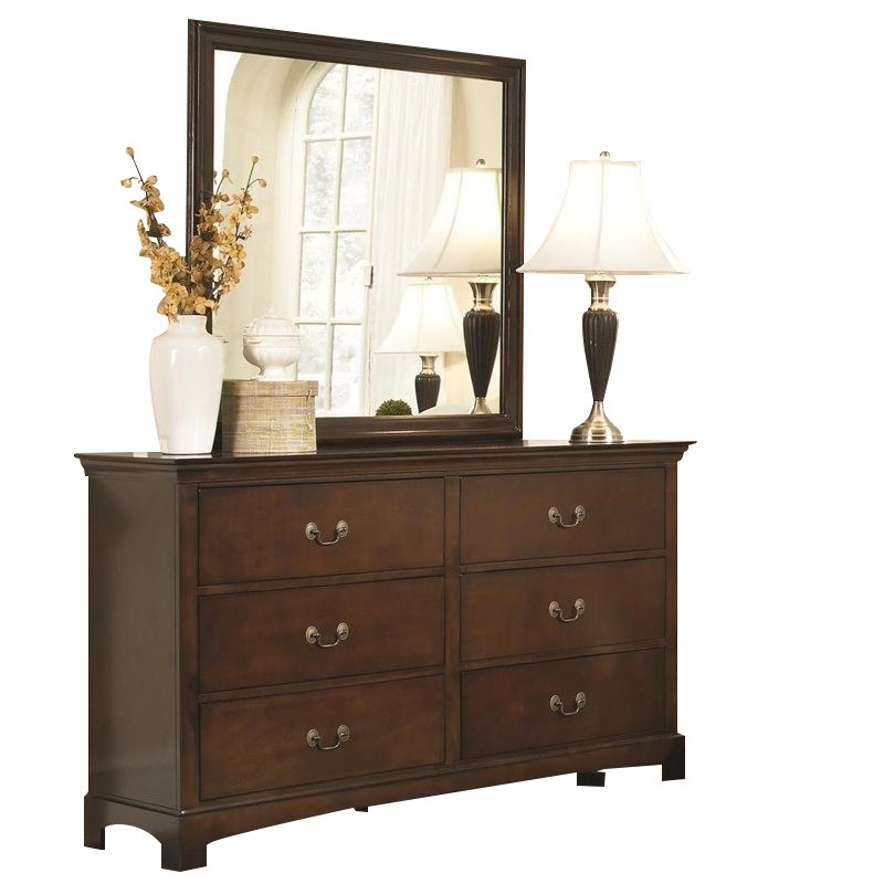 Coaster Tatiana Dresser and Mirror Set in Espresso 202393+4PKG Cymax Stores