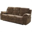 Coaster Myleene Velvet Motion Sofa with Drop-down Table in Brown