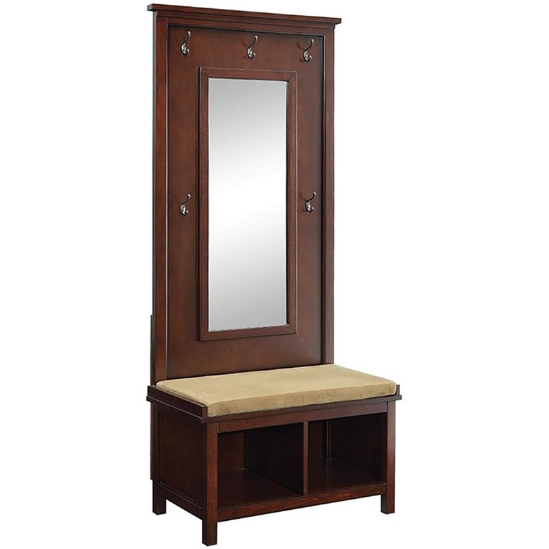 Coaster Mirrored Hall Tree in Umber and Tan - 900803