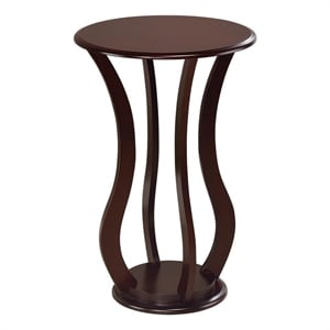Coaster Elton Traditional Wood Round Top Accent Table in Cherry