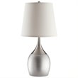 Coaster Contemporary Metal Table Lamp with Empire Shade in Silver