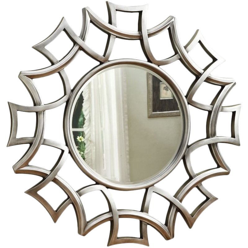Coaster Starburst Accent Mirror in Silver Finish 901733
