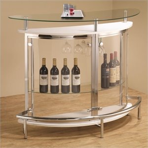 coaster contemporary home bar unit with acrylic front