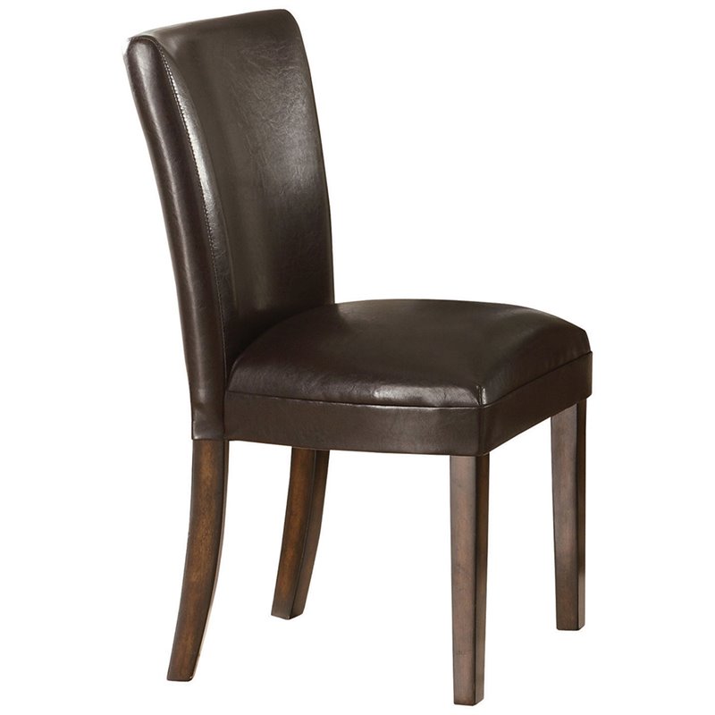 Coaster Nessa Faux Leather Dining Side Chair in Brown - 103053