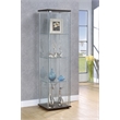 Coaster Bellatrix 3-shelf Clear Glass Curio Cabinet in Cappuccino
