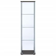 Coaster Bellatrix 3-shelf Clear Glass Curio Cabinet in Cappuccino