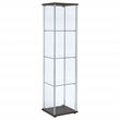 Coaster Bellatrix 3-shelf Clear Glass Curio Cabinet in Cappuccino