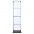 Coaster Bellatrix 3-shelf Clear Glass Curio Cabinet in Cappuccino