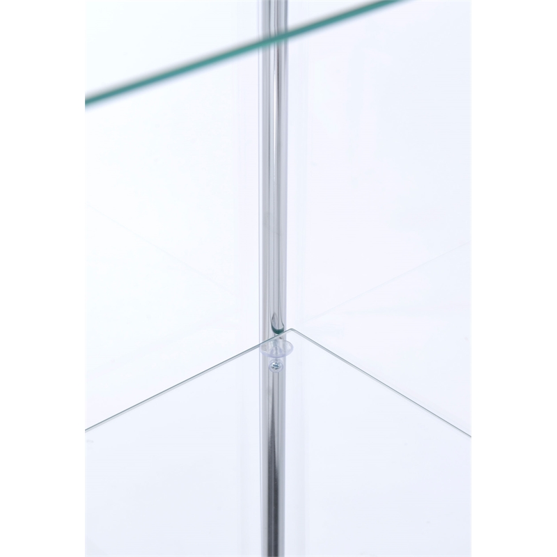 Coaster Bellatrix 3-shelf Clear Glass Curio Cabinet in Cappuccino