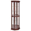 Appledale 6-shelf Corner Curio Display Cabinet Medium Brown