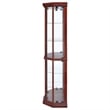 Appledale 6-shelf Corner Curio Display Cabinet Medium Brown