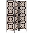 Coaster 3 Panel Geometric Folding Room Divider in Tan and Cappuccino
