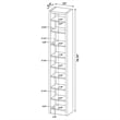 Eliam 71-inch 8-shelf Bookcase Cappuccino
