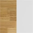 Jalen 3-door Mobile Kitchen Cart Natural Brown and White