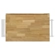 Jalen 3-door Mobile Kitchen Cart Natural Brown and White