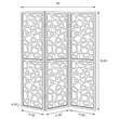 Nailan 3-Panel Room Divider Folding Screen Black Open Mosaic