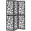 Coaster 3 Panel Intricate Mosaic Room Divider in Black