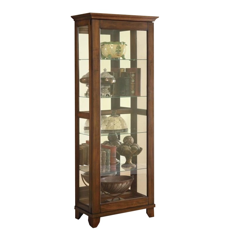 Coaster Curio with 5 Shelves in Warm Brown 950188