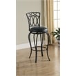 Adamsville Upholstered Swivel Bar Stool Black