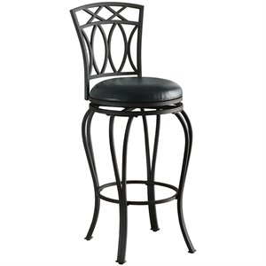 coaster elegant metal bar stool in black