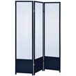 Coaster 3 Panel Folding Screen Room Divider in Translucent and Black