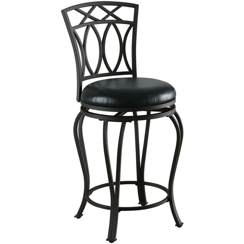 Coaster 24" Elegant Metal Barstool in Black   122059