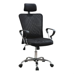 coaster stark fabric mesh office chair with casters in black