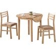 Bucknell 3-piece Round Drop Leaf Dining Table Set Natural