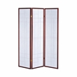 Coaster Wood Three Panels Folding Screen Room Divider in Cherry