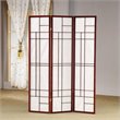 Katerina 3-Panel Room Divider Folding Shoji Screen Cherry