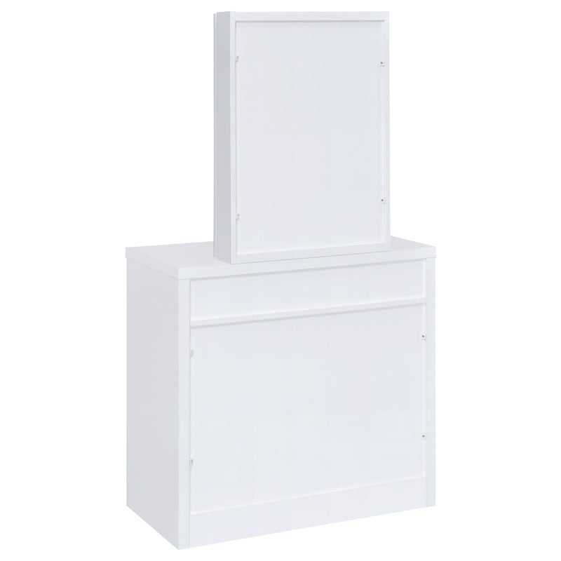 Harvey Vanity Set with Lift-Top Stool White