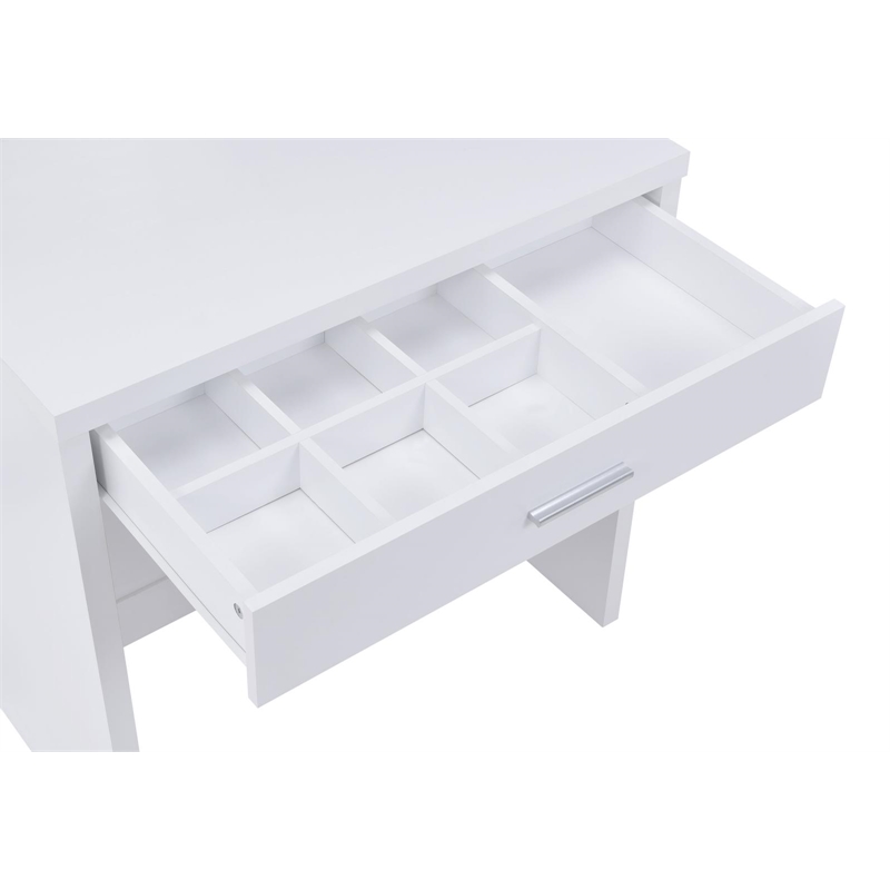 Harvey Vanity Set with Lift-Top Stool White