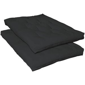 coaster premium fiber foam futon mattress in black