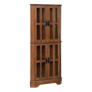 Coaster Coreosis 4-shelf Wood Corner Curio Cabinet Golden Brown