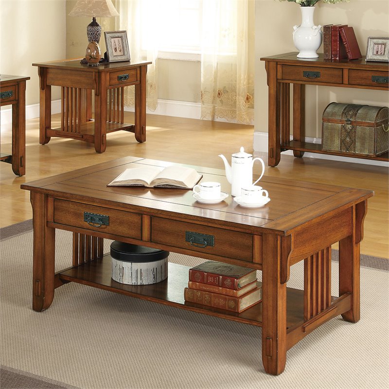 Coaster Coffee Table In Oak 702008 Coaster Coffee Table In Oak