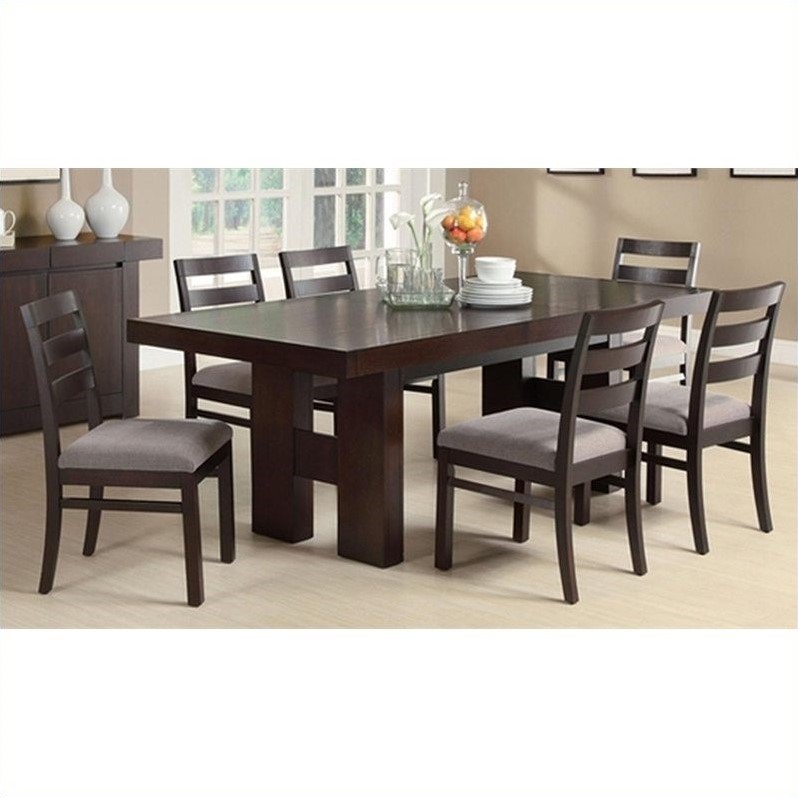 Coaster Dabny 7 Piece Dining Set Light Ash 10310x 7pc Pkg Coaster Dabny 7 Piece Dining Set Light Ash