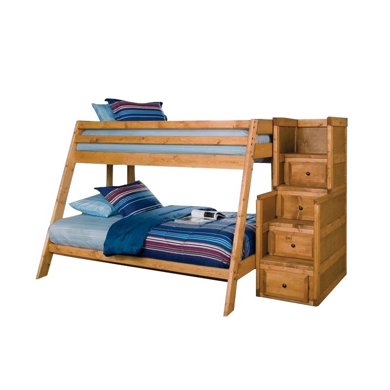 Coaster Wrangle Hill Twin over Twin Bunk Bed in Amber Wash Finish 