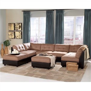 Coaster Claude Microfiber Sectional in Brown