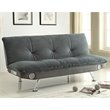 Coaster Odel Tufted Sleeper Sofa with Bluetooth Speakers in Gray