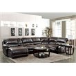 Coaster 6 Piece Leather Sectional in Chestnut