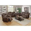 Coaster Damiano Faux Leather Tufted Reclining Loveseat in Brown
