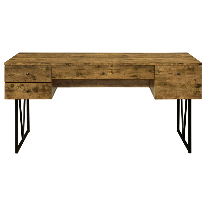 Coaster Analiese 63-inch 4-drawer Engineered Wood Writing Desk in Rustic Nutmeg