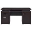 Tracy 55-inch 2-drawer Wood Office Computer Desk Cappuccino