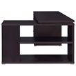 Coaster Yvette L Shaped Wooden Writing Desk in Cappuccino