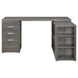 Yvette 60-inch 3-drawer L-Shape Wood Computer Desk Weathered Gray