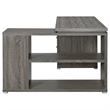 Yvette 60-inch 3-drawer L-Shape Wood Computer Desk Weathered Gray