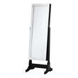 Cortez Cheval Mirror with Jewelry Storage Black